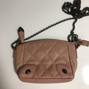 Perlina crossbody blush millennial pink quilted